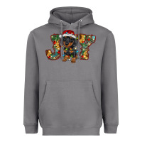 Storm dachshund puppy christmas joy Heavyweight Hoodie - BarkalooDesign