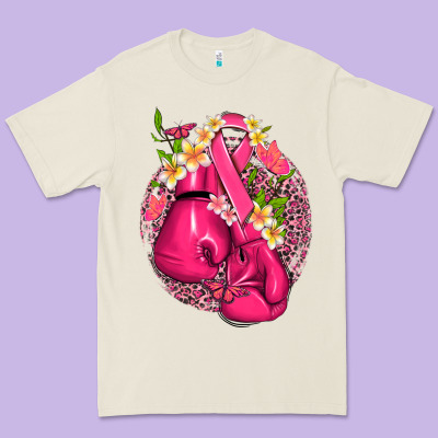 Cancer Boxing Gloves With Ribbon Premium Tee Designed By Nancycooperartshop