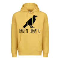 Antique Gold Womens Raven Lunatic, Funny Bird Lover Gift Men Women Kids Premium Hoodie - longCreatives