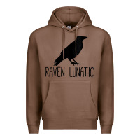 Chestnut Womens Raven Lunatic, Funny Bird Lover Gift Men Women Kids Premium Hoodie - longCreatives