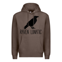 Coffee Womens Raven Lunatic, Funny Bird Lover Gift Men Women Kids Premium Hoodie - longCreatives