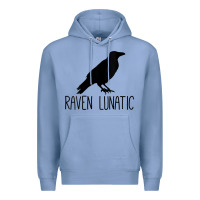 Colony Blue Womens Raven Lunatic, Funny Bird Lover Gift Men Women Kids Premium Hoodie - longCreatives