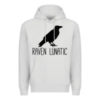 Dove Grey Womens Raven Lunatic, Funny Bird Lover Gift Men Women Kids Premium Hoodie - longCreatives