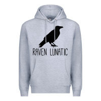 Heather Grey Womens Raven Lunatic, Funny Bird Lover Gift Men Women Kids Premium Hoodie - longCreatives