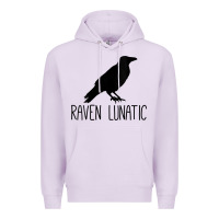 Lilac Womens Raven Lunatic, Funny Bird Lover Gift Men Women Kids Premium Hoodie - longCreatives