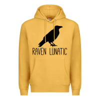 Mustard Womens Raven Lunatic, Funny Bird Lover Gift Men Women Kids Premium Hoodie - longCreatives