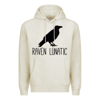 Oatmeal Heather Womens Raven Lunatic, Funny Bird Lover Gift Men Women Kids Premium Hoodie - longCreatives