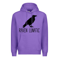 Purple Womens Raven Lunatic, Funny Bird Lover Gift Men Women Kids Premium Hoodie - longCreatives