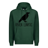 Sports Green Womens Raven Lunatic, Funny Bird Lover Gift Men Women Kids Premium Hoodie - longCreatives