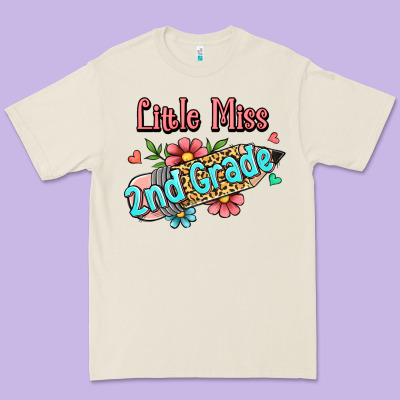 Little Miss Second Grade Premium Tee Designed By Jasminsmagicworld