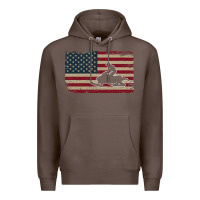 Coffee Snowmobile USA Flag Snow Sled Patriotic Snowmobiling Gift Premium Hoodie - longCreatives