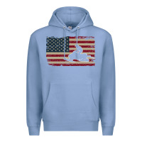 Colony Blue Snowmobile USA Flag Snow Sled Patriotic Snowmobiling Gift Premium Hoodie - longCreatives