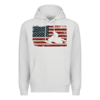 Dove Grey Snowmobile USA Flag Snow Sled Patriotic Snowmobiling Gift Premium Hoodie - longCreatives