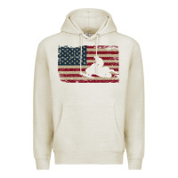 Oatmeal Heather Snowmobile USA Flag Snow Sled Patriotic Snowmobiling Gift Premium Hoodie - longCreatives
