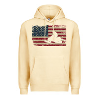 Pina Colada Snowmobile USA Flag Snow Sled Patriotic Snowmobiling Gift Premium Hoodie - longCreatives