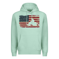 Seafoam Snowmobile USA Flag Snow Sled Patriotic Snowmobiling Gift Premium Hoodie - longCreatives