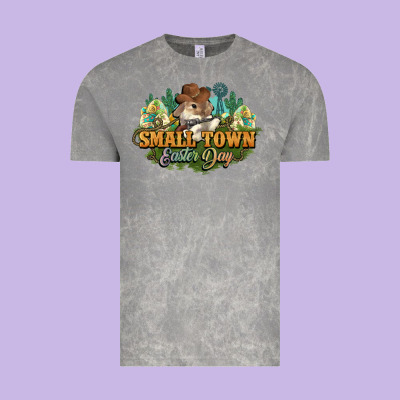 Small Town Easter Day Vintage Tee Designed By Howdyjamesfarm
