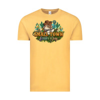 Vintage Mustard Small town Easter Day Vintage Tee - HowdyJamesFarm