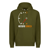 Army Green Mexican beer necesito cerveza cool & funny sayings Premium Hoodie - longCreatives