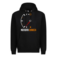 Black Mexican beer necesito cerveza cool & funny sayings Premium Hoodie - longCreatives