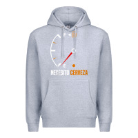 Heather Grey Mexican beer necesito cerveza cool & funny sayings Premium Hoodie - longCreatives