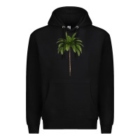 Black Tropical Palm Tree Premium Hoodie - longCreatives