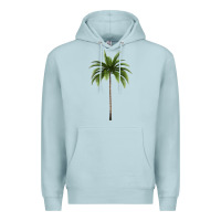 Blue Mist Tropical Palm Tree Premium Hoodie - longCreatives