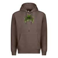Coffee Tropical Palm Tree Premium Hoodie - longCreatives