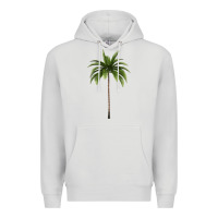 Dove Grey Tropical Palm Tree Premium Hoodie - longCreatives
