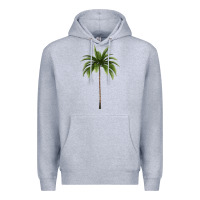 Heather Grey Tropical Palm Tree Premium Hoodie - longCreatives