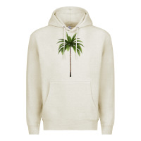 Oatmeal Heather Tropical Palm Tree Premium Hoodie - longCreatives