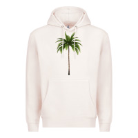Pale Pink Tropical Palm Tree Premium Hoodie - longCreatives