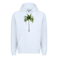 White Tropical Palm Tree Premium Hoodie - longCreatives