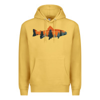 Antique Gold Trout Fly Fishing Nature Outdoor Fisherman Gift Premium Hoodie - longCreatives