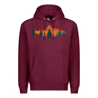 Burgundy Trout Fly Fishing Nature Outdoor Fisherman Gift Premium Hoodie - longCreatives