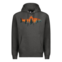 Charcoal Heather Trout Fly Fishing Nature Outdoor Fisherman Gift Premium Hoodie - longCreatives