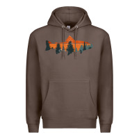 Coffee Trout Fly Fishing Nature Outdoor Fisherman Gift Premium Hoodie - longCreatives