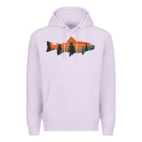 Lilac Trout Fly Fishing Nature Outdoor Fisherman Gift Premium Hoodie - longCreatives