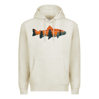 Oatmeal Heather Trout Fly Fishing Nature Outdoor Fisherman Gift Premium Hoodie - longCreatives