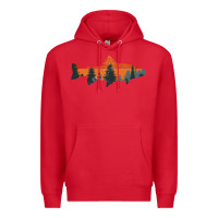 Red Trout Fly Fishing Nature Outdoor Fisherman Gift Premium Hoodie - longCreatives