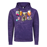 Cloud Purple Easter wine glasses Vintage Hoodie - OliviaCreatesArt