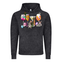 Vintage Black Easter wine glasses Vintage Hoodie - OliviaCreatesArt