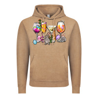 Vintage Coffee Easter wine glasses Vintage Hoodie - OliviaCreatesArt