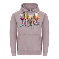 Vintage Zinc Easter wine glasses Vintage Hoodie - OliviaCreatesArt