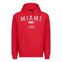 Red Miami Ohio OH Vintage Premium Hoodie - longCreatives