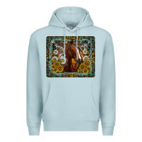 Blue Mist Western Horse Mouse Pad Premium Hoodie - CowhideDigitalArt