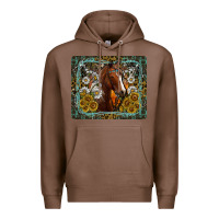 Chestnut Western Horse Mouse Pad Premium Hoodie - CowhideDigitalArt