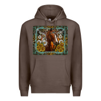Coffee Western Horse Mouse Pad Premium Hoodie - CowhideDigitalArt