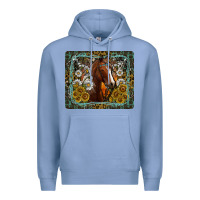 Colony Blue Western Horse Mouse Pad Premium Hoodie - CowhideDigitalArt