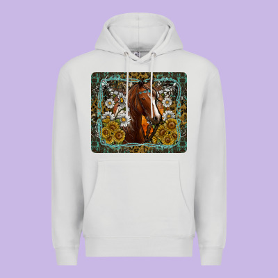 Western Horse Mouse Pad Premium Hoodie Designed By Cowhidedigitalart